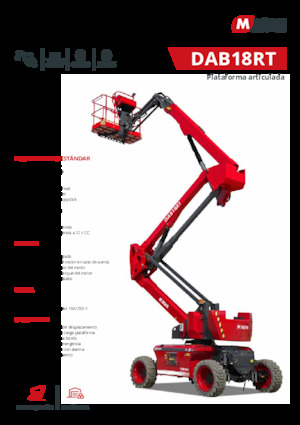 Piattaforme aeree articolate gommate MAGNI DAB18RT