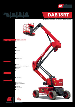 Piattaforme aeree articolate gommate MAGNI DAB18RT