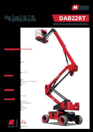 Piattaforme aeree articolate gommate MAGNI DAB22RT
