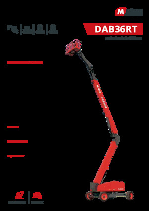 Piattaforme aeree articolate gommate MAGNI DAB36RT