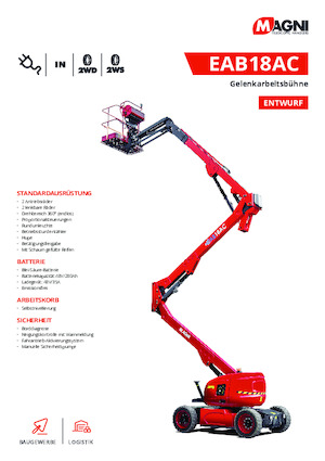 Piattaforme aeree articolate gommate MAGNI EAB18AC