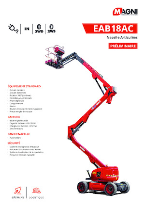 Piattaforme aeree articolate gommate MAGNI EAB18AC