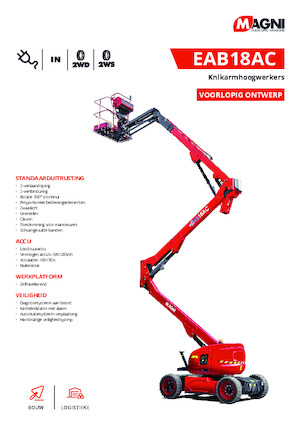 Piattaforme aeree articolate gommate MAGNI EAB18AC