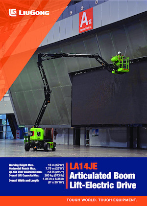 Piattaforme aeree articolate gommate Liugong LA14JE