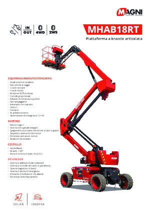 Piattaforme aeree articolate gommate MAGNI MHAB18RT