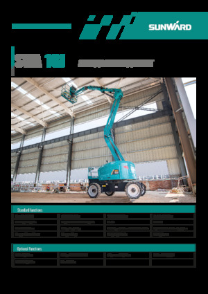 Piattaforme aeree articolate gommate Sunward SWA16J