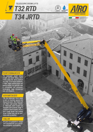 Piattaforme aeree telescopiche gommate AIRO T32 RTD