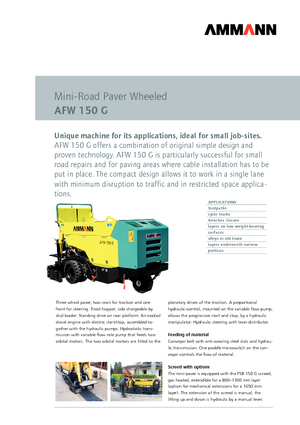 Finitrici stradali gommate Ammann AFW 150 G