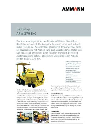 Finitrici stradali gommate Ammann AFW 270 E/G