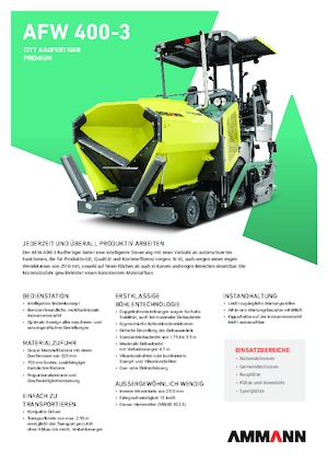 Finitrici stradali gommate Ammann AFW 400-3