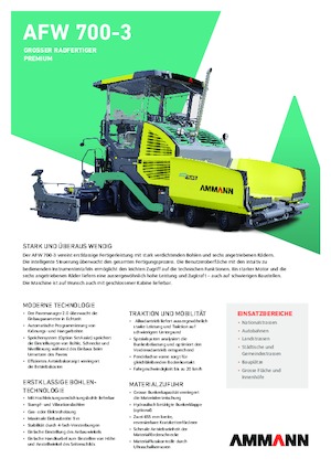 Finitrici stradali gommate Ammann AFW 700-3