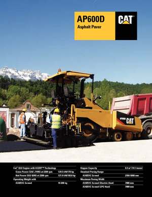 Finitrici stradali gommate Caterpillar AP600D
