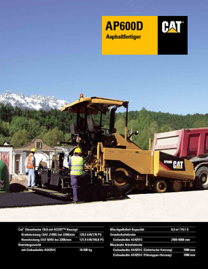 Finitrici stradali gommate Caterpillar AP600D