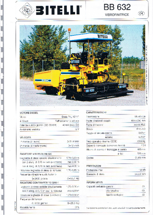 Finitrici stradali gommate Bitelli BB 632 RB 320