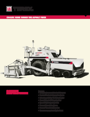 Finitrici stradali gommate Terex CR452RX