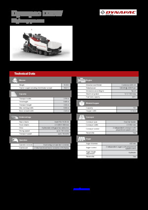 Finitrici stradali gommate Dynapac D25W