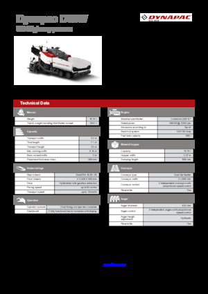 Finitrici stradali gommate Dynapac D30W