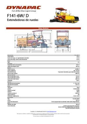 Finitrici stradali gommate Dynapac F 141-6 W/D