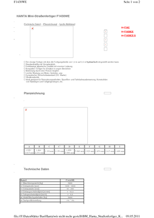 Finitrici stradali gommate Hanta F 1430 WE