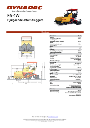 Finitrici stradali gommate Dynapac F 6-4 W