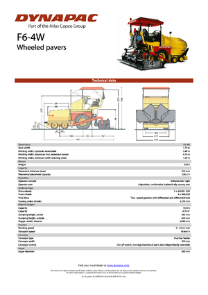 Finitrici stradali gommate Dynapac F 6-4 W