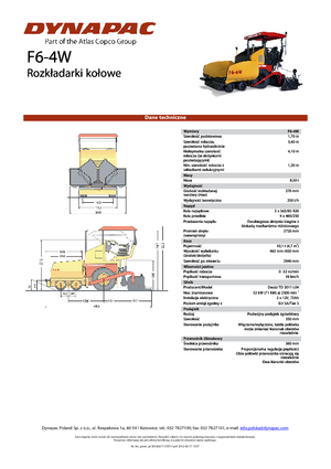 Finitrici stradali gommate Dynapac F 6-4 W