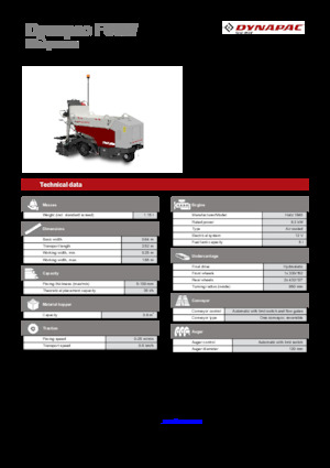 Finitrici stradali gommate Dynapac F80W