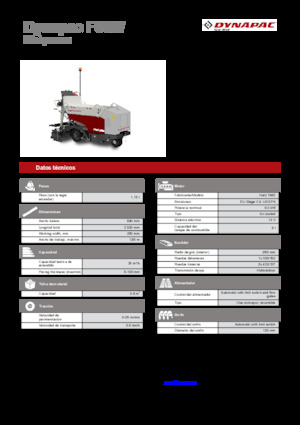 Finitrici stradali gommate Dynapac F80W