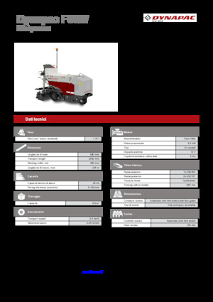 Finitrici stradali gommate Dynapac F80W