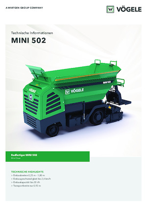 Finitrici stradali gommate Vögele Mini 502