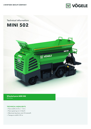 Finitrici stradali gommate Vögele Mini 502