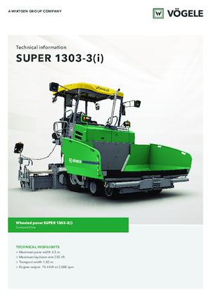 Finitrici stradali gommate Vögele Super 1303-3i