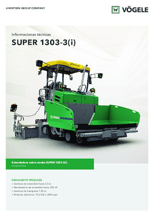 Finitrici stradali gommate Vögele Super 1303-3i
