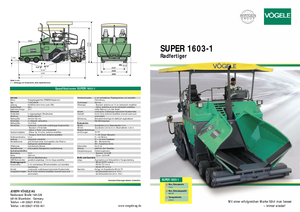 Finitrici stradali gommate Vögele Super 1603-1