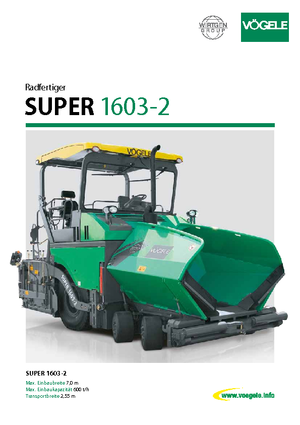 Finitrici stradali gommate Vögele Super 1603-2
