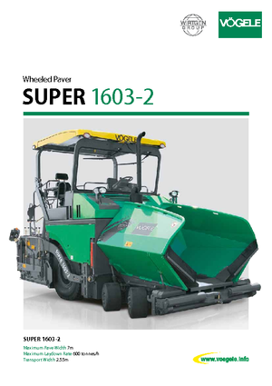 Finitrici stradali gommate Vögele Super 1603-2