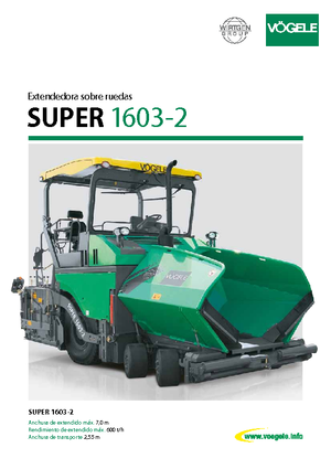 Finitrici stradali gommate Vögele Super 1603-2