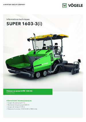 Finitrici stradali gommate Vögele Super 1603-3i