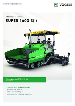 Finitrici stradali gommate Vögele Super 1603-3i