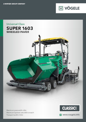 Finitrici stradali gommate Vögele Super 1603