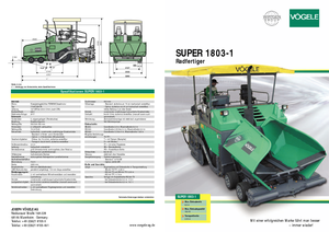 Finitrici stradali gommate Vögele Super 1803-1