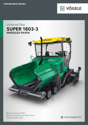 Finitrici stradali gommate Vögele Super 1803-3