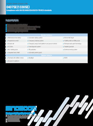 Piattaforme aeree verticali a pantografo su ruote Sinoboom 0407SE