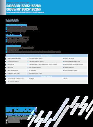 Piattaforme aeree verticali a pantografo su ruote Sinoboom 0608S 
