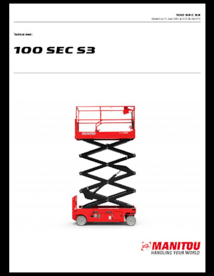 Piattaforme aeree verticali a pantografo su ruote Manitou 100 SEC S3