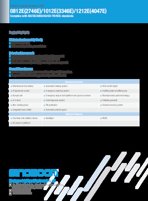 Piattaforme aeree verticali a pantografo su ruote Sinoboom 1212E 