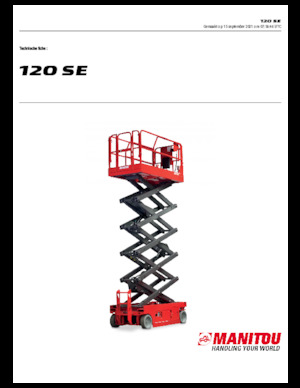 Piattaforme aeree verticali a pantografo su ruote Manitou 120 SE