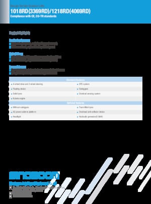Piattaforme aeree verticali a pantografo su ruote Sinoboom 1018RD