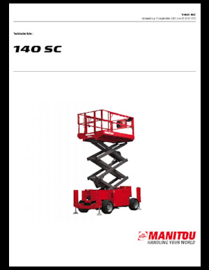 Piattaforme aeree verticali a pantografo su ruote Manitou 140 SC