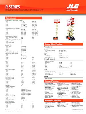 Piattaforme aeree verticali a pantografo su ruote JLG R3246 